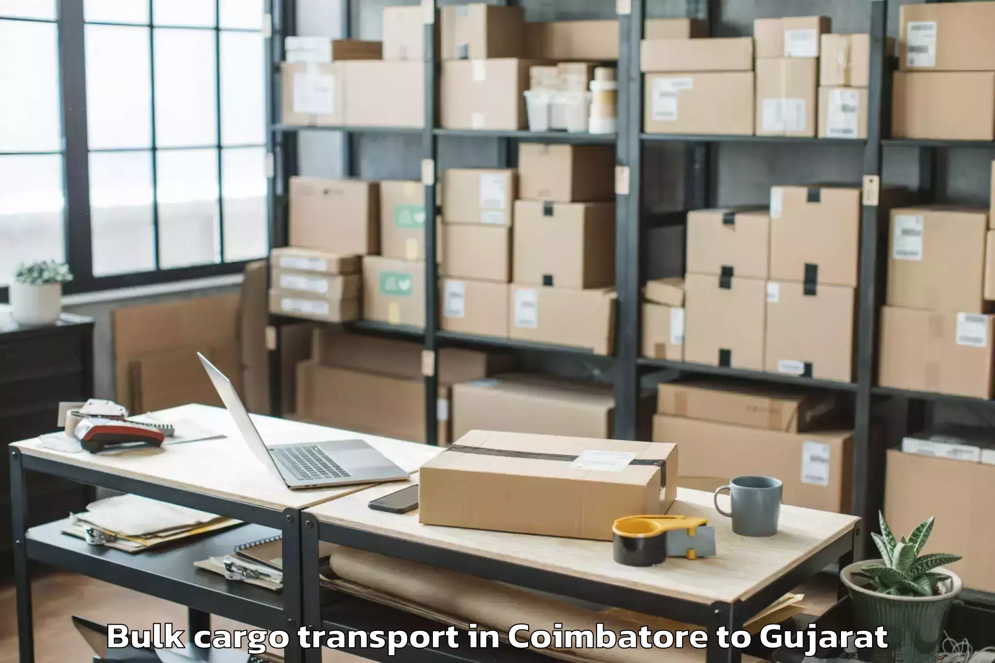 Hassle-Free Coimbatore to Gussar Bulk Cargo Transport